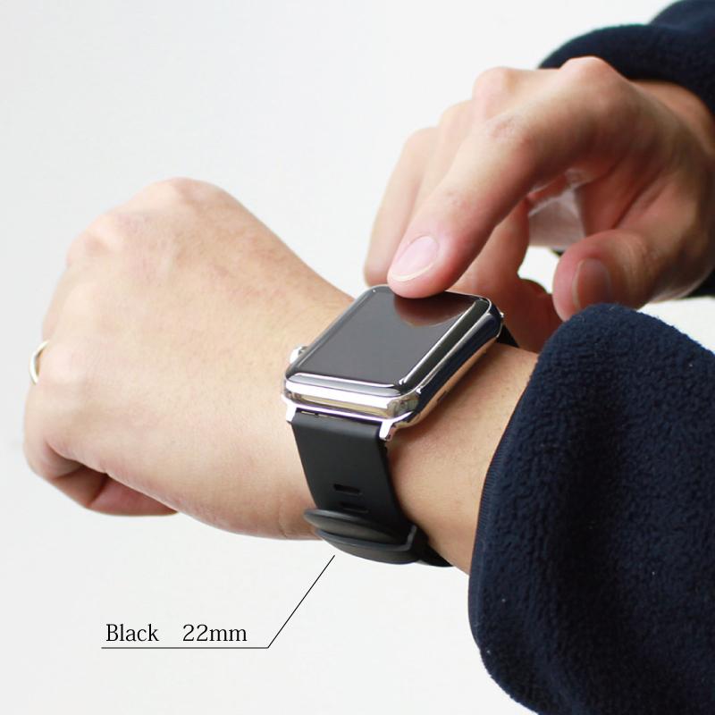 ウレタン 時計ベルト 20mm 22mm ラバー 完全防水 クリッカー スポーツ アウトドア ジム スマートウォッチ メンズ レディース レバー クイックレバー BGLS001 | BAMBI | 04