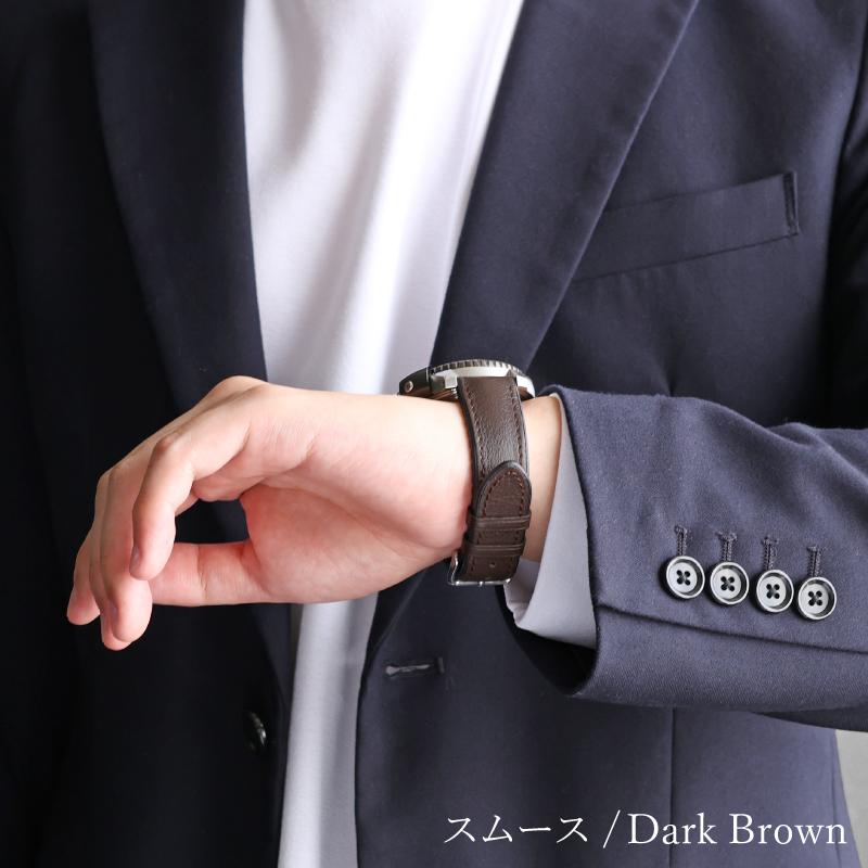 22mm 20mm 裏ラバー 時計 ベルト 撥水 革 レザー 本革 牛革 腕時計 時計ベルト 腕時計 バンド クロコ型押し メンズ バンビ BAMBI RUBION BCE071 BKE171 | BAMBI | 11