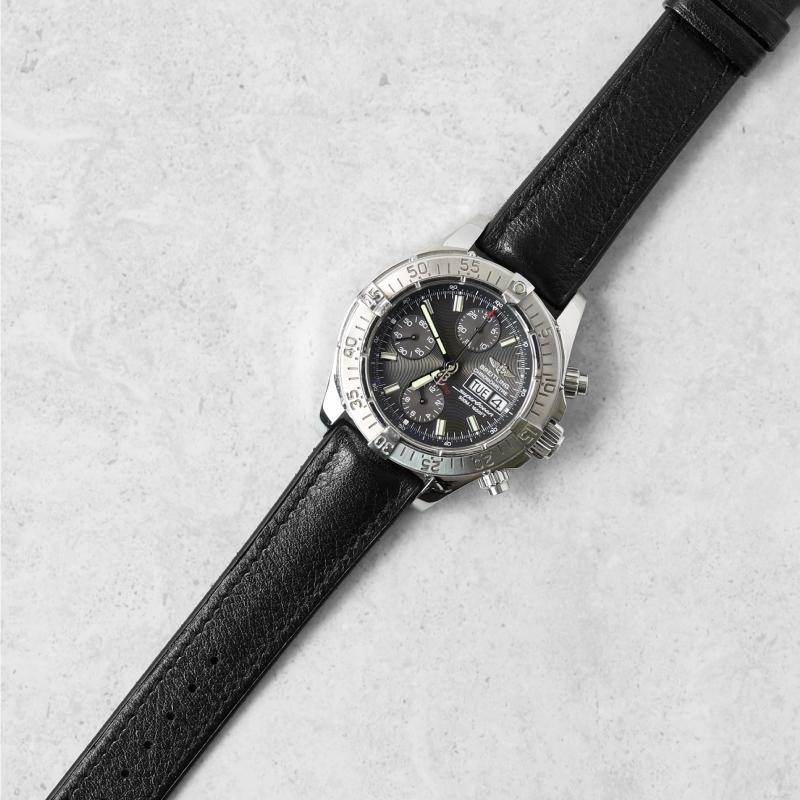 22mm 20mm 裏ラバー 時計 ベルト 撥水 革 レザー 本革 牛革 腕時計 時計ベルト 腕時計 バンド クロコ型押し メンズ バンビ BAMBI RUBION BCE071 BKE171 | BAMBI | 05