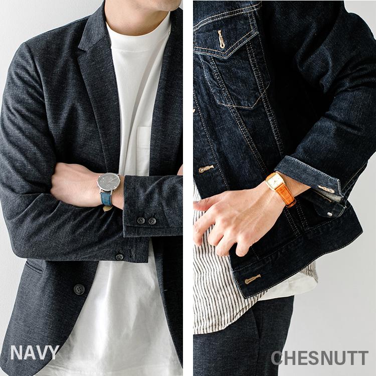 本革 撥水 時計ベルト ワニ型押し 10mm 11mm 12mm 13mm 14mm 15mm 16mm 17mm 18mm 19mm 20mm 革 牛革 レザー 腕時計 ベルト スコッチガード 防水 BKME051 バンビ | BAMBI | 07