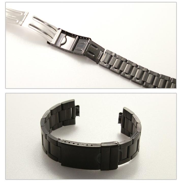 w005(2.7→5329に交換).ベルト. 時計ベルト 交換 ステンレス 18mm 19mm 20mm 22mm ブラック