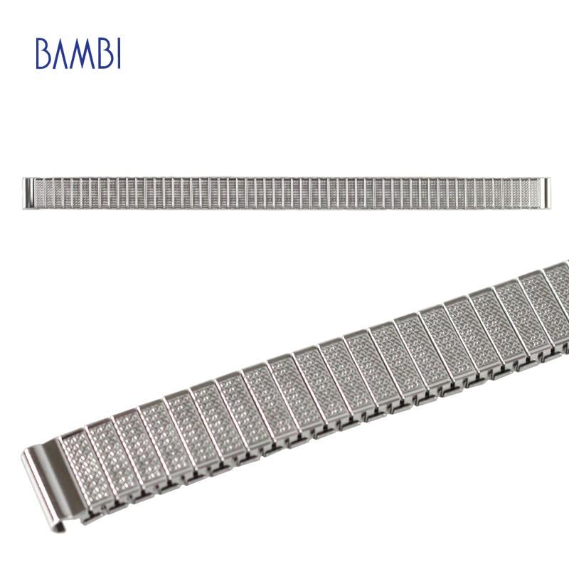 時計ベルト 交換 9mm 10mm 11mm シルバー 金属 腕時計ベルト 時計バンド 時計 ベルト バンド バンビ オスカー BSE5090-S | BAMBI