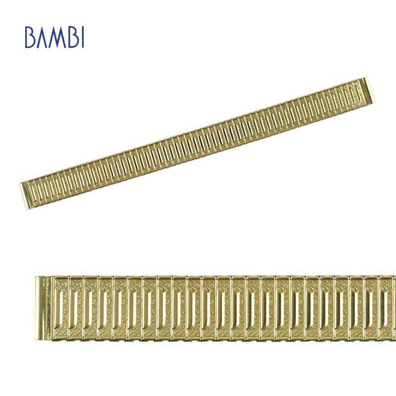 伸縮タイプ 時計ベルト 交換 ステンレス 10mm 11mm 12mm 13mm 14mm ゴールド メタル 金属 腕時計ベルト 時計バンド バンビ BSE5093-G BSE5094-G | BAMBI