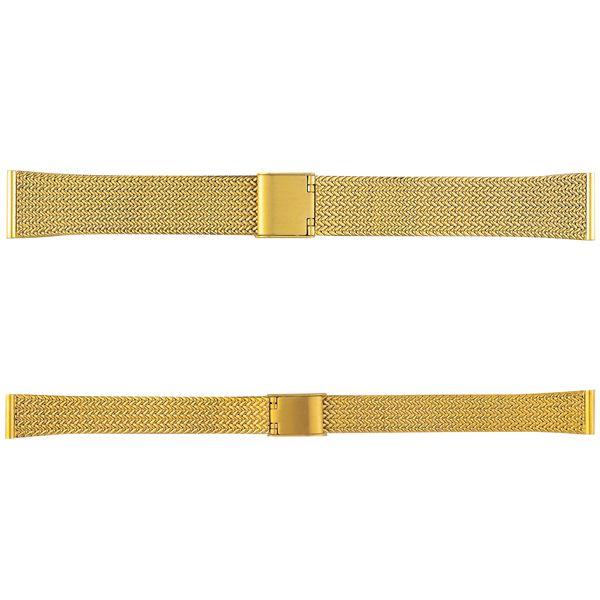 メッシュ スライド式 ステンレス 時計ベルト 交換 12mm 13mm 14mm 18mm 19mm 20mm ゴールド メタル 腕時計ベルト 時計 ベルト バンド BSNE1206G | BAMBI