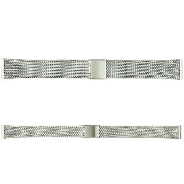 メッシュ スライド式 ステンレス 時計ベルト 交換 12mm 13mm 14mm 18mm 19mm 20mm シルバー 腕時計ベルト 時計バンド 時計 ベルト BSN1206-S BSN5901S | BAMBI