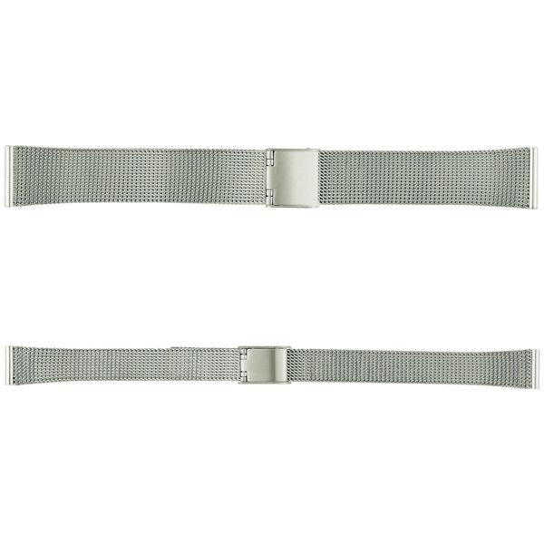 メッシュ スライド式 時計ベルト 交換 ステンレス 12mm 13mm 14mm 18mm 19mm 20mm シルバー 腕時計ベルト 時計バンド 時計 ベルト BSN1207S BSN5902S | BAMBI