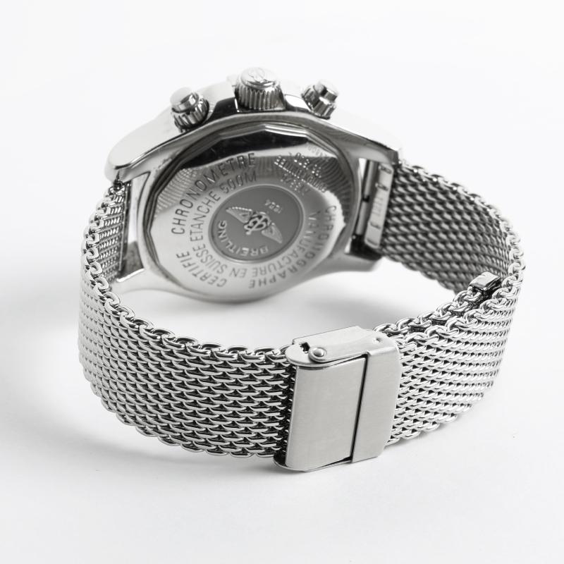 厚型 メッシュ スライド式 ステンレス 時計ベルト 20mm 21mm 22mm 24mm  鏡面 サテン シルバー 腕時計 バンド ベルト BSNE1210S BSNE1211S BSNE1212S BSNE1213S | BAMBI | 12