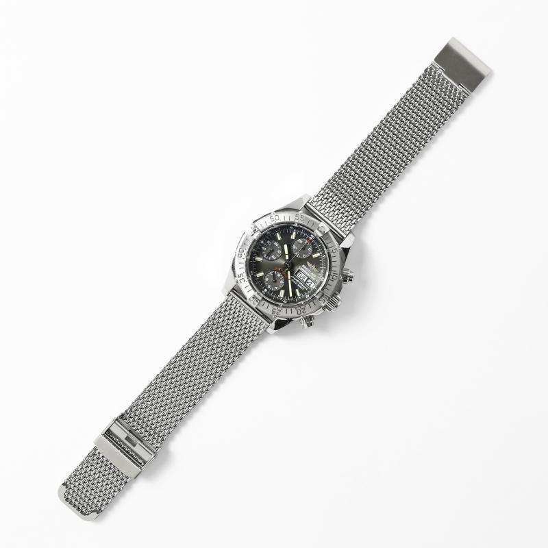 厚型 メッシュ スライド式 ステンレス 時計ベルト 20mm 21mm 22mm 24mm  鏡面 サテン シルバー 腕時計 バンド ベルト BSNE1210S BSNE1211S BSNE1212S BSNE1213S | BAMBI | 13