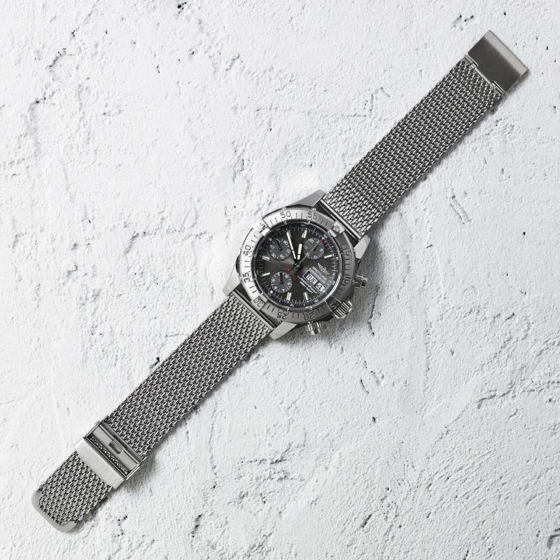 厚型 メッシュ スライド式 ステンレス 時計ベルト 20mm 21mm 22mm 24mm  鏡面 サテン シルバー 腕時計 バンド ベルト BSNE1210S BSNE1211S BSNE1212S BSNE1213S | BAMBI | 05