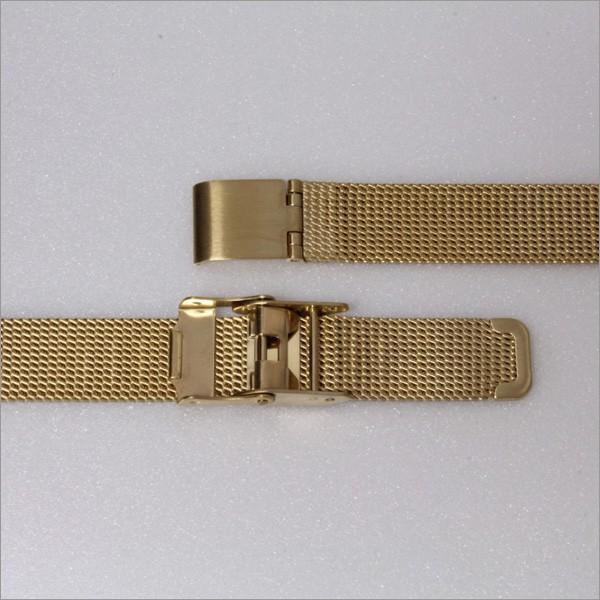 メッシュ スライド式 ステンレス 時計ベルト 交換 18mm 19mm 20mm ゴールド メタル 腕時計ベルト 時計 ベルト バンド BSNE5913G BSNE5914G BSN1235G | BAMBI | 02