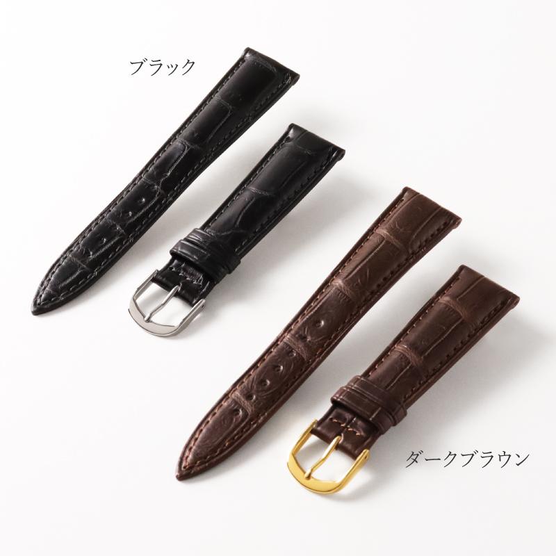 BAMBI クロコダイル 腕時計ベルト ツヤなし 16mm 17mm 18mm 19mm BAMBI クロコダイル 腕時計ベルト ツヤなし 16mm 17mm 18mm 19mm