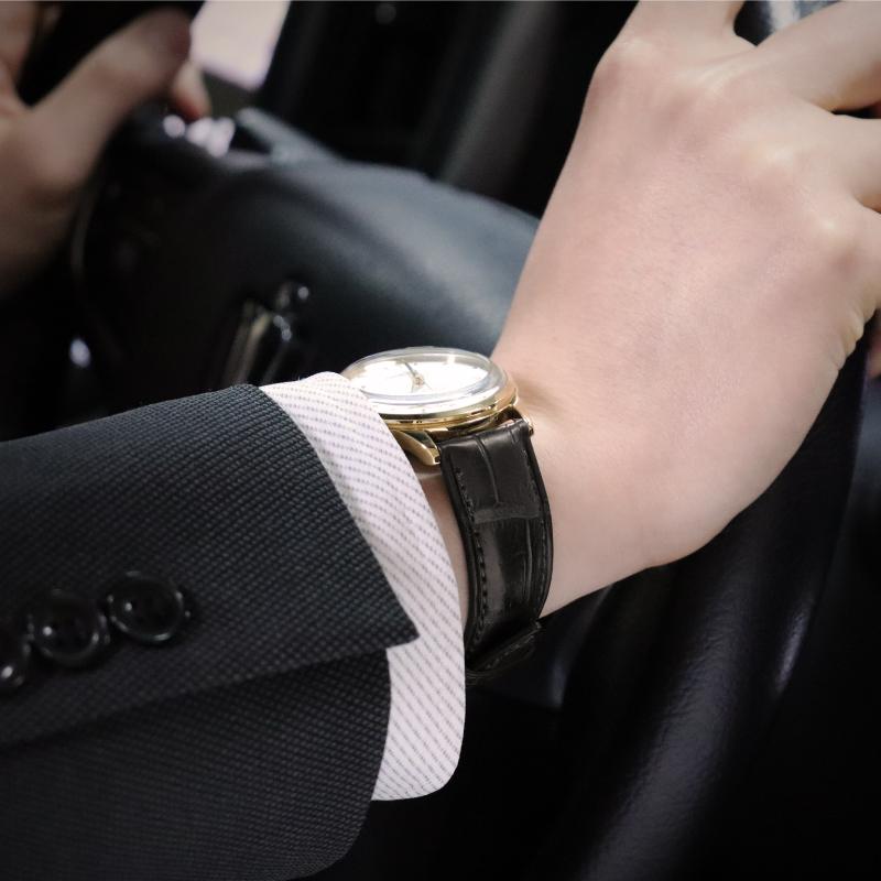 クロコダイル 腕時計ベルト 時計ベルト 時計 ベルト 時計バンド 時計 バンド ワニ革 バンビ クロコ ツヤなし BWE030 22mm 24mm | BAMBI | 05