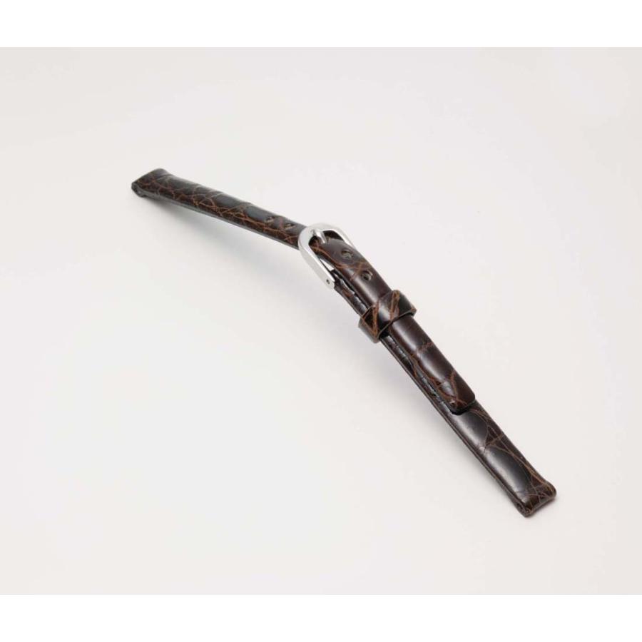 細幅 カイマン ワニ革 ツヤあり 6mm 7mm 腕時計ベルト アンティーク ヴィンテージ 時計ベルト 時計 ベルト 時計バンド 時計 バンド バンビ BWE103 | BAMBI | 02