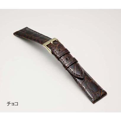 【新品】ワニ革ベルトカイマン17mm黒 Rocotte カイマン 時計ベルト ワニ革 ブラック グレイ ダーク