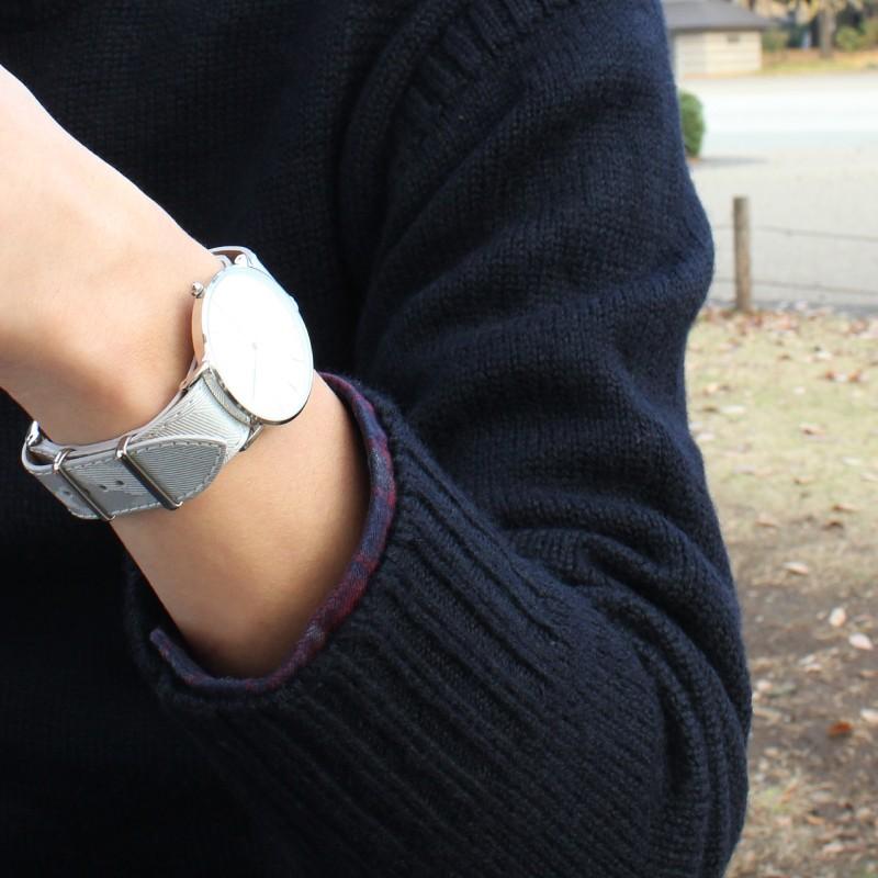 NATOベルト 16mm 18mm 20mm 時計ベルト 腕時計 ベルト 時計バンド 時計 バンド カモフラージュ エンボス 牛革時計ベルト NATO バンビ FIFCN005 | BAMBI | 07