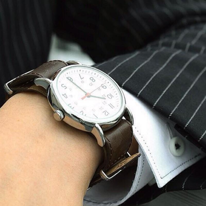 NATOベルト 16mm 18mm 20mm 時計ベルト 腕時計 ベルト 時計バンド 時計 バンド カモフラージュ エンボス 牛革時計ベルト NATO バンビ FIFCN005 | BAMBI | 08