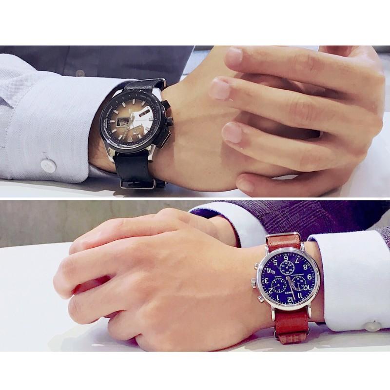 NATOベルト 16mm 18mm 20mm 時計ベルト 腕時計 ベルト 時計バンド 時計 バンド カモフラージュ エンボス 牛革時計ベルト NATO バンビ FIFCN005 | BAMBI | 09