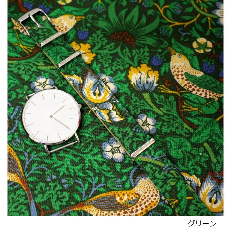 NATOベルト 16mm 18ｍｍ 20mm 時計ベルト 腕時計 ベルト 時計バンド 時計 バンド nato 腕時計ベルト FIF いちご泥棒 ウィリアムモリス NATO FIFGN021 | BAMBI | 03