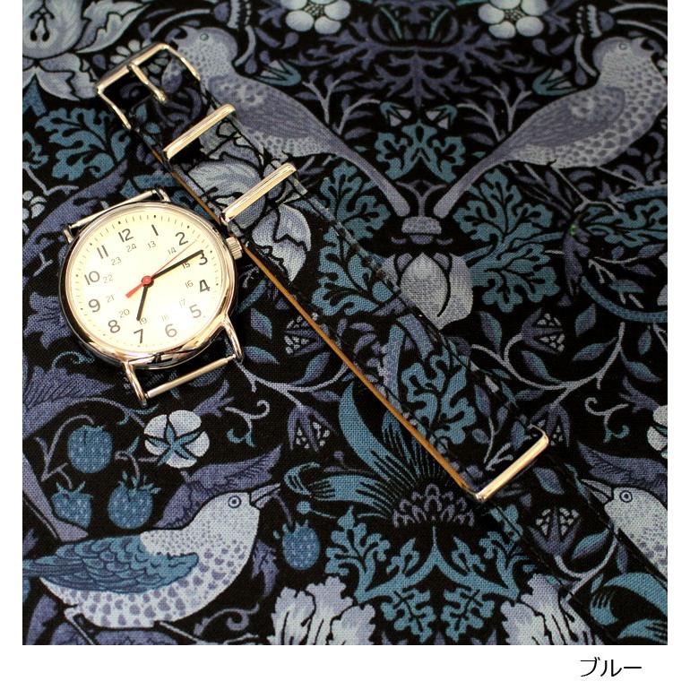 NATOベルト 16mm 18ｍｍ 20mm 時計ベルト 腕時計 ベルト 時計バンド 時計 バンド nato 腕時計ベルト FIF いちご泥棒 ウィリアムモリス NATO FIFGN021 | BAMBI | 05