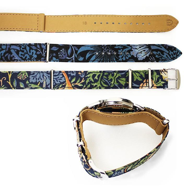 NATOベルト 16mm 18ｍｍ 20mm 時計ベルト 腕時計 ベルト 時計バンド 時計 バンド nato 腕時計ベルト FIF いちご泥棒 ウィリアムモリス NATO FIFGN021 | BAMBI | 06