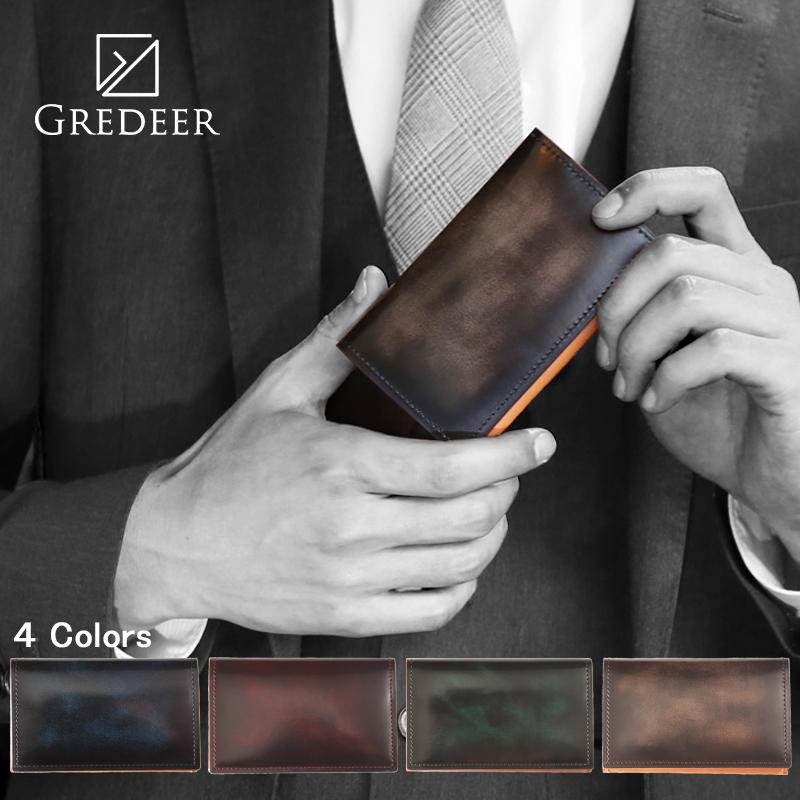 名刺入れ メンズ レディース 牛革 バンビ アドバンティック仕上げ グレディア 日本製 GCKA004 | BAMBI