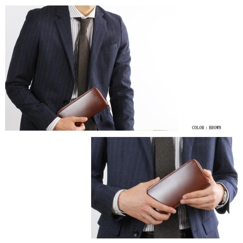 長財布 ラウンドファスナー カラー コードバン メンズ レディース 小銭入れ有り グレディア レザー 日本製 バンビ GCKC109 | BAMBI | 04