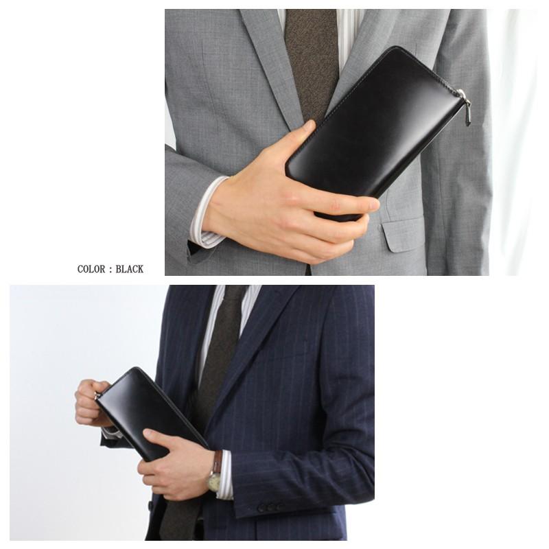 長財布 ラウンドファスナー カラー コードバン メンズ レディース 小銭入れ有り グレディア レザー 日本製 バンビ GCKC109 | BAMBI | 05