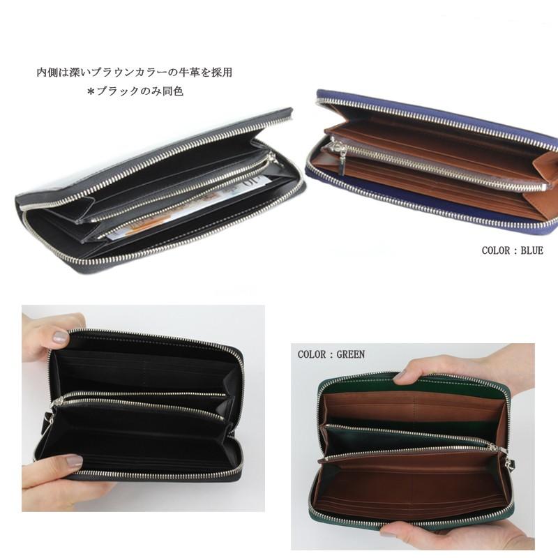長財布 ラウンドファスナー カラー コードバン メンズ レディース 小銭入れ有り グレディア レザー 日本製 バンビ GCKC109 | BAMBI | 06