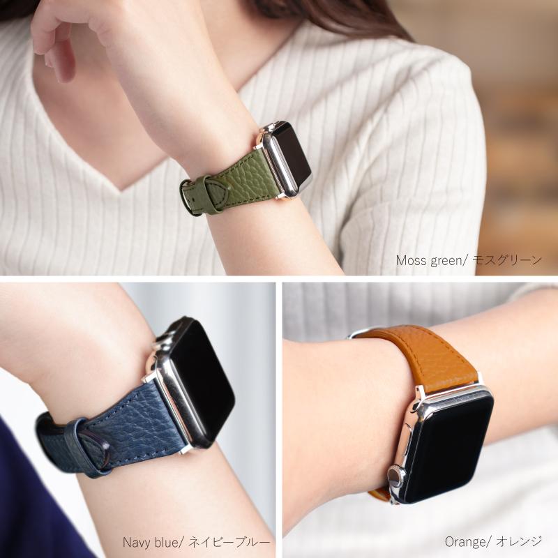 アップルウォッチ バンド くすみ 革 ブランド レザー スリム おしゃれ 女性 細い 可愛い ベルト applewatch 38mm 40mm 41mm 42mm 44mm 45mm レディース M003 | Apple Watch | 12