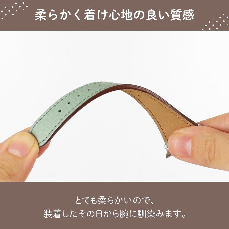 限定 アップルウォッチ バンド くすみカラー スリム 細い 革 本革 レザー おしゃれ 可愛い applewatch 38mm 40mm 41mm 42mm 44mm 45mm 49mm レディース M003B | Apple Watch | 11