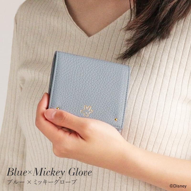 ディズニー デザイン] イタリアンレザー コンパクト 二つ折り財布