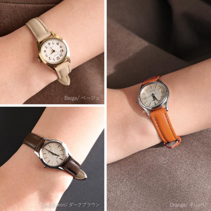 【レバータイプ】撥水 本革ベルト  10mm 11mm 12mm 13mm 14mm 16mm 17mm 18mm 19mm 20mm 21ｍｍ 22mm 奇数幅 レザー 時計ベルト 牛革 クリッカー バンビ MC002 | BAMBI | 22