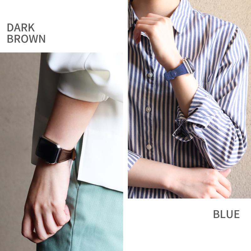 アップルウォッチ バンド スリム 細 ゴートスキン ヤギ革 メタリック  applewatch Series1 2 3 4 5 6 7 SE 8 Ultra 38 40 41 42 44 45 49mm MSGC006 レディース | BAMBI | 06