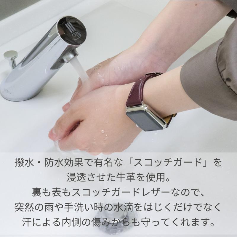 アップルウォッチ バンド 革 レザー スコッチガード 撥水 フォーマル 高級感 メンズ レディース applewatch 38mm 40mm 41mm 42mm 44mm 45mm 49mm RWM020520 | Apple Watch | 04