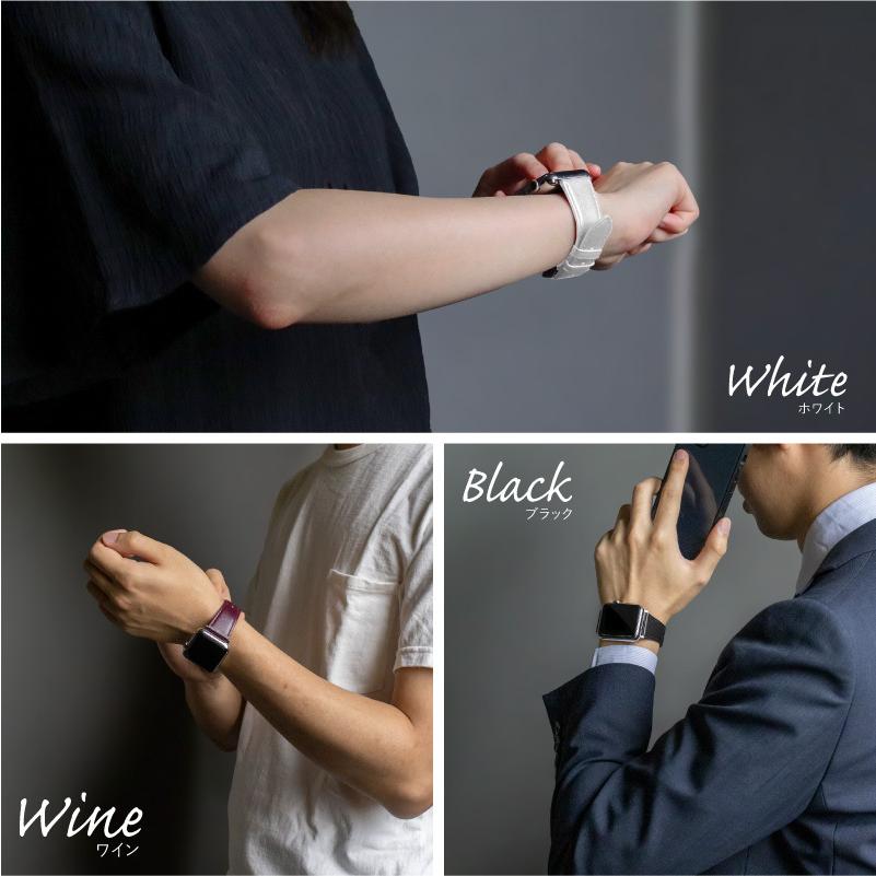 アップルウォッチ バンド 革 牛革 スコッチガード 交換バンド スリム ビジネス applewatch 38 40 41 42 44 45 46 49mm RWM021_RWM521 メンズ レディース Ultra 8 | Apple Watch | 14