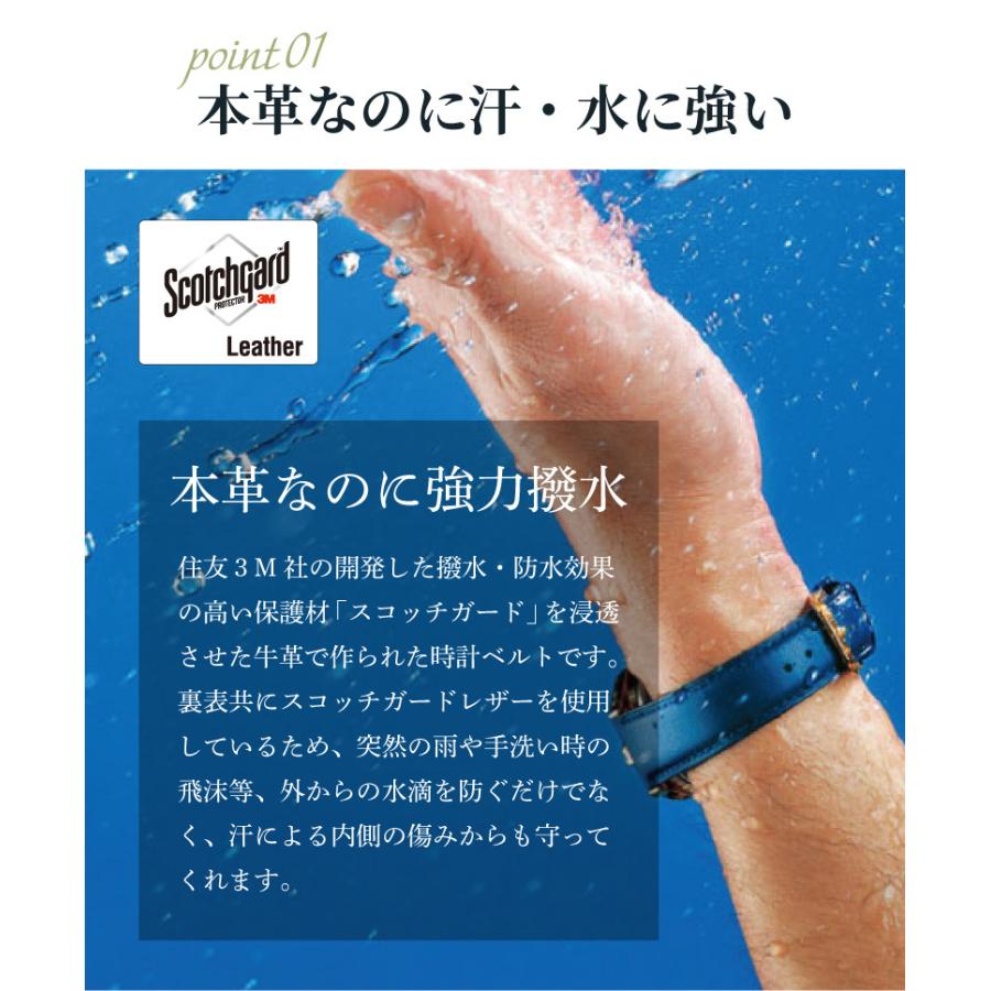 アップルウォッチ バンド 革 牛革 スコッチガード 交換バンド スリム ビジネス applewatch 38 40 41 42 44 45 46 49mm RWM021_RWM521 メンズ レディース Ultra 8 | Apple Watch | 04