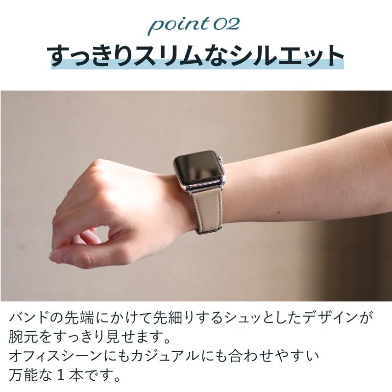 アップルウォッチ バンド 革 牛革 洗える ウォッシャブル スリム ビジネス ブランド applewatch 38,40,41,42,44,45,49mm RWC038-039 メンズ レディース Ultra 8 | Apple Watch | 07
