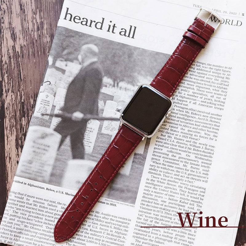 アップルウォッチ バンド 革 牛革 スコッチガード 交換バンド スリム ビジネス applewatch 38mm 40mm 41mm 42mm 44mm 45mm 49mm app-BKMB053 男性 女性 | Apple Watch | 11