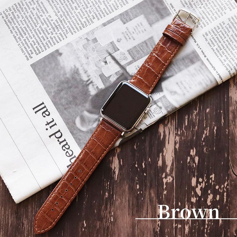 アップルウォッチ バンド 革 牛革 スコッチガード 交換バンド スリム ビジネス applewatch 38mm 40mm 41mm 42mm 44mm 45mm 49mm app-BKMB053 男性 女性 | Apple Watch | 09