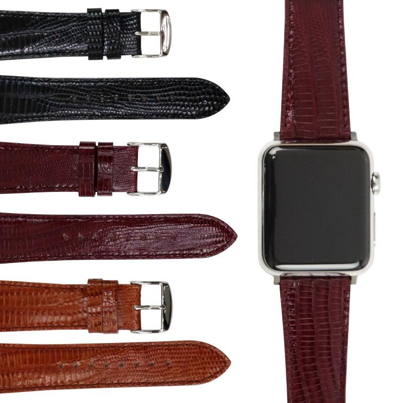 アップルウォッチ バンド 革 レザー テジュー トカゲ革 高級 ビジネス ベルト applewatch 38,40,41,42,44,45,49mm MSGT005 メンズ レディース Ultra 8 | BAMBI