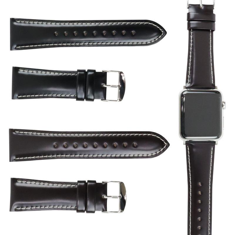 アップルウォッチ バンド 革 レザー コードバン 馬革 高級 ビジネス ベルト applewatch 42,44,45,49mm MSGU002 メンズ レディース Ultra 8 | BAMBI