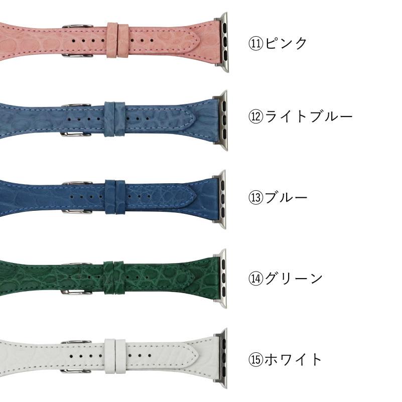 アップルウォッチ バンド 革 レザー クロコダイル クロコ ワニ革 高級 ビジネス ベルト applewatch 38,40,41,42,44,45,49mm MSGW003 メンズ レディース Ultra 8 | BAMBI | 03