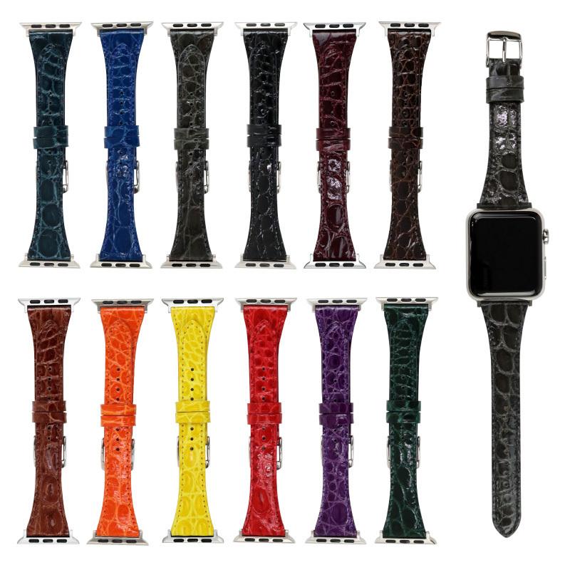 アップルウォッチ バンド 革 レザー クロコダイル クロコ ワニ革 高級 ビジネス ベルト applewatch 38,40,41,42,44,45,49mm MSGW004 メンズ レディース Ultra 8 | BAMBI