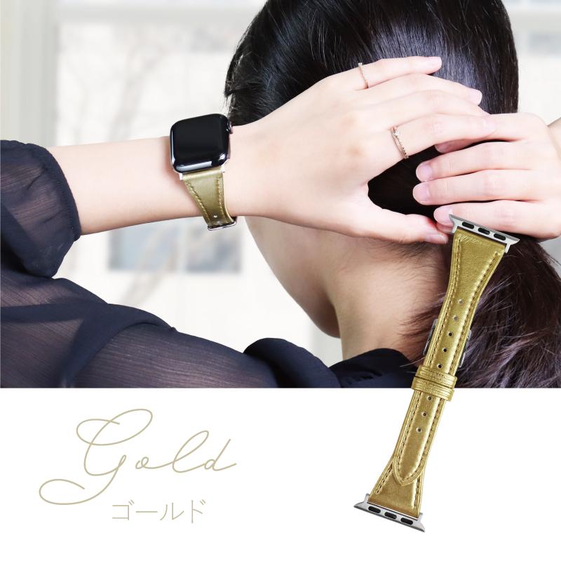 アップルウォッチ バンド 革 本革 牛革 メタリック apple watch band Series 1 2 3 4 5 6 7 8 se Ultra 38mm 40mm 41mm 42ｍｍ 44mm 45mm 49ｍｍ 女性 RWC029 | Apple Watch | 03