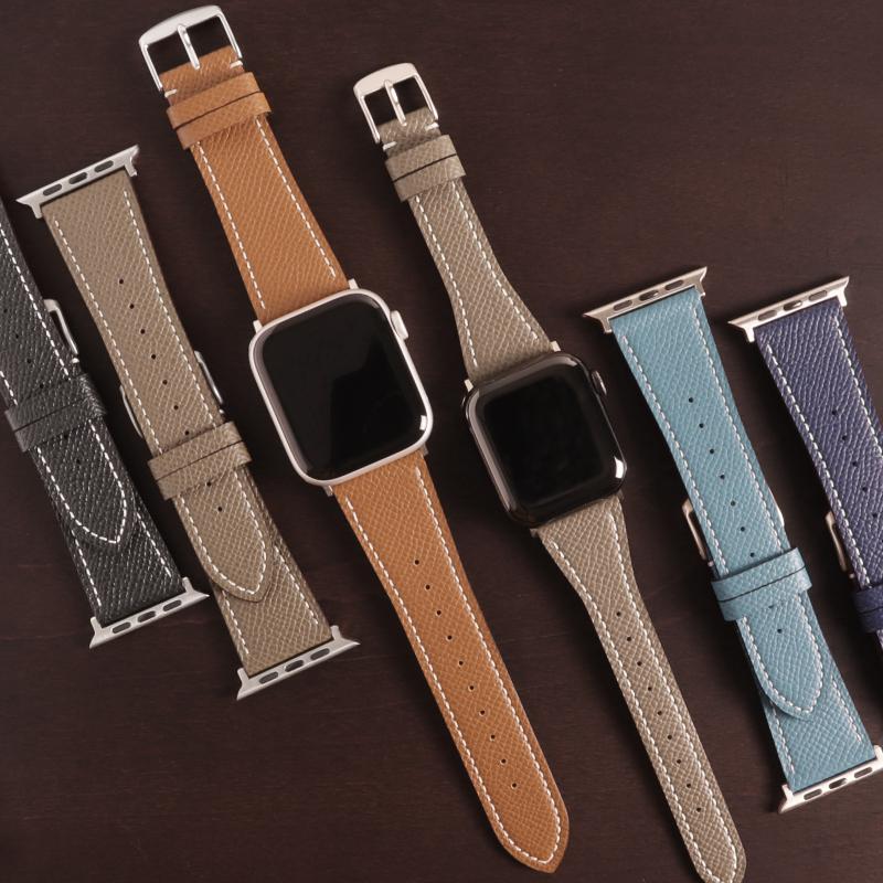 アップルウォッチ バンド 革 レザー 本革 牛革 ワープロラックス ボックスカーフ フォーマル applewatch 38mm 40mm 41mm 42mm 44mm 45mm 49mm RWC045-046 | Apple Watch | 10