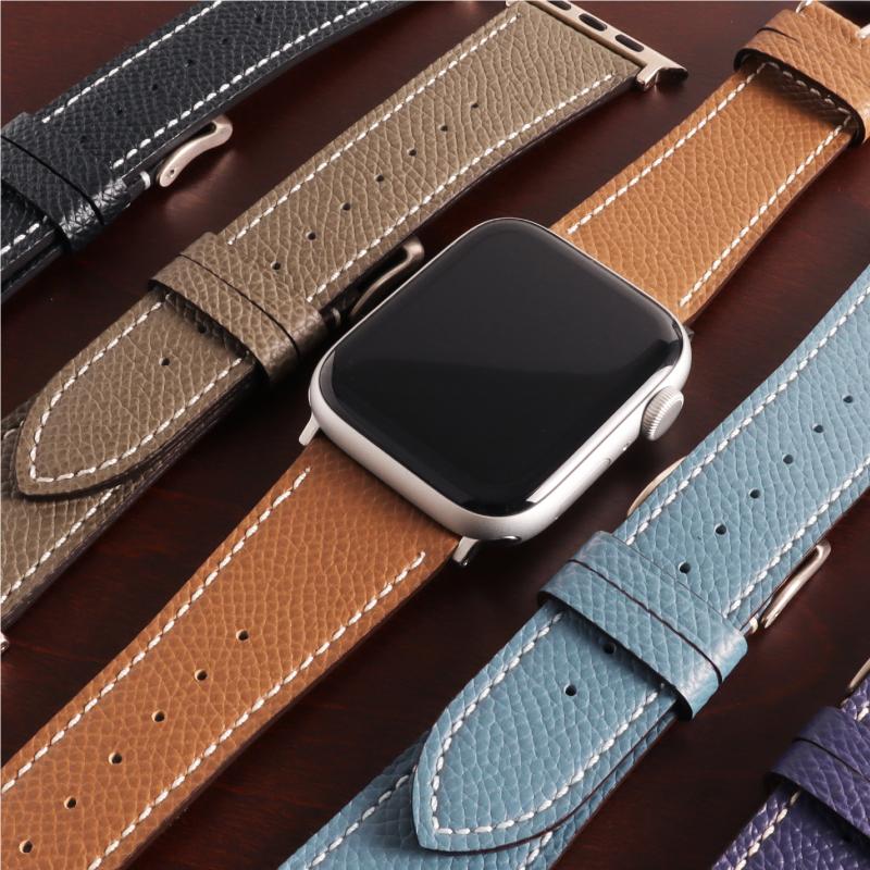 アップルウォッチ バンド 革 レザー 本革 牛革 ワープロラックス ボックスカーフ フォーマル applewatch 38mm 40mm 41mm 42mm 44mm 45mm 49mm RWC045-046 | Apple Watch | 02