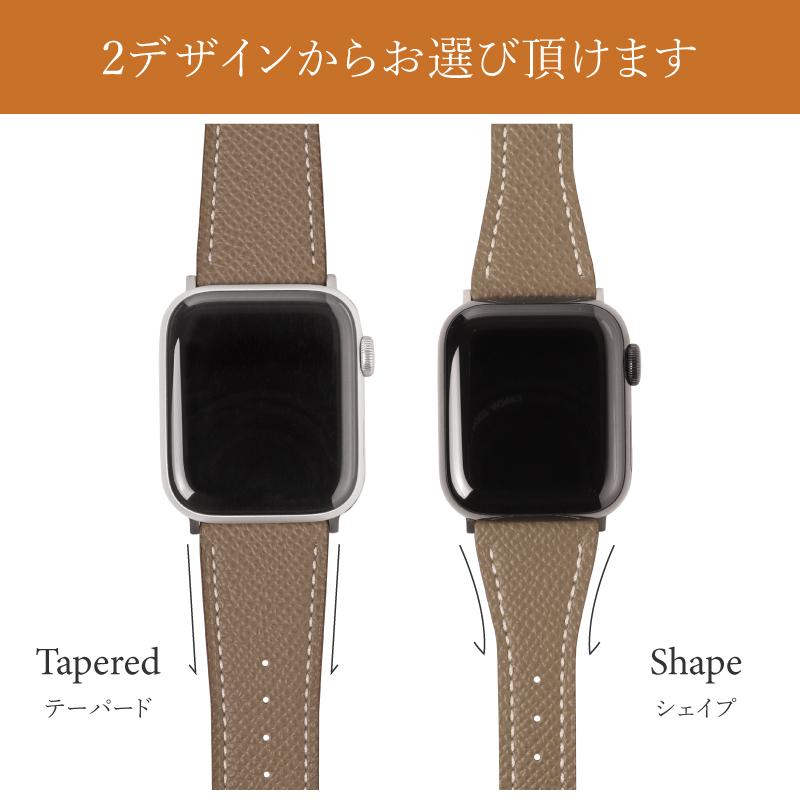 アップルウォッチ バンド 革 レザー 本革 牛革 ワープロラックス ボックスカーフ フォーマル applewatch 38mm 40mm 41mm 42mm 44mm 45mm 49mm RWC045-046 | Apple Watch | 05