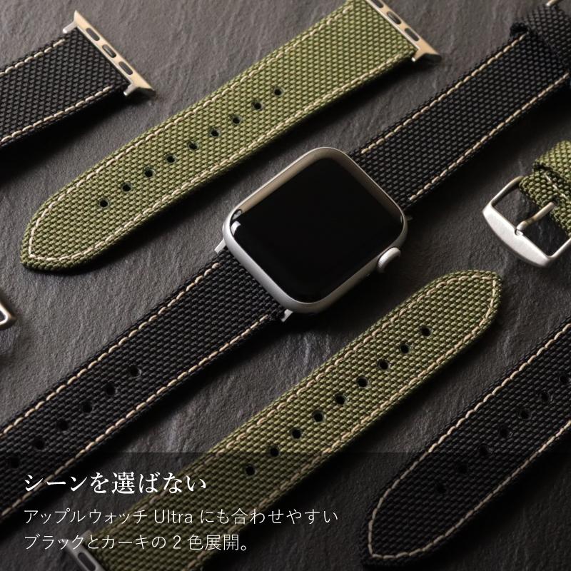アップルウォッチ バンド コーデュラ ナイロン 耐久 ミリタリー アウトドア CORDURA 高級 applewatch BAMBI 40mm 41mm 42mm 44mm 45mm 46mm 49mm RWG051 メンズ | Apple Watch | 05
