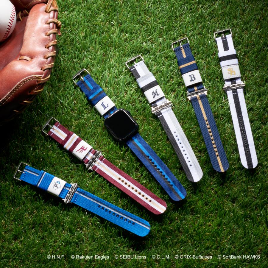 BAMBI アップルウォッチ バンド パ・リーグ 6球団デザイン ファイターズ 楽天イーグルス ライオンズ マリーンズ バファローズ ホークス パリーグ RWL003-004 |  | 14