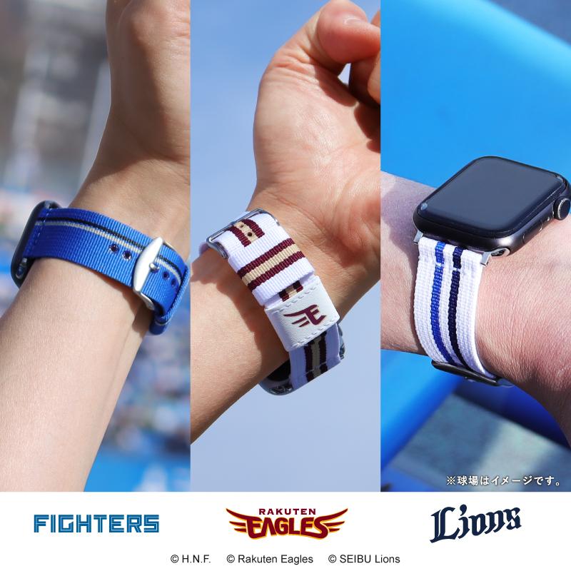 BAMBI アップルウォッチ バンド パ・リーグ 6球団デザイン ファイターズ 楽天イーグルス ライオンズ マリーンズ バファローズ ホークス パリーグ RWL003-004 |  | 27